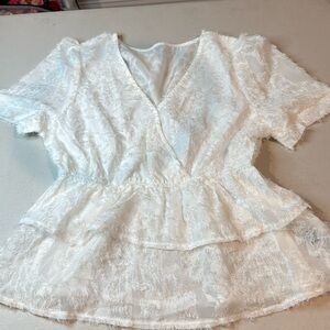 M White Lace Top